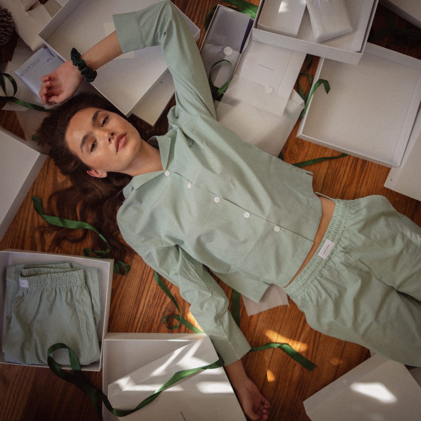 Long Premium Striped PJ Top