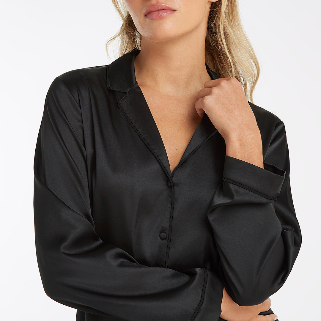 Long Premium Silk PJ Top