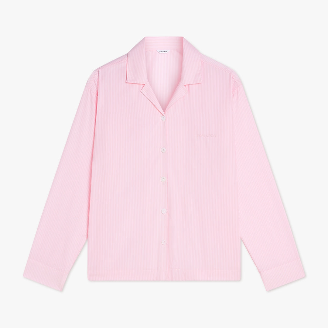 Long Premium Striped PJ Top