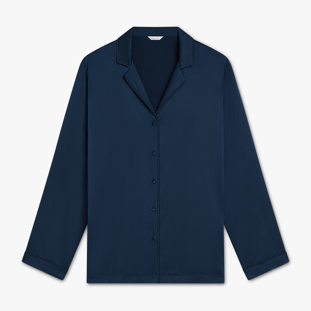 Long Premium Silk PJ Top