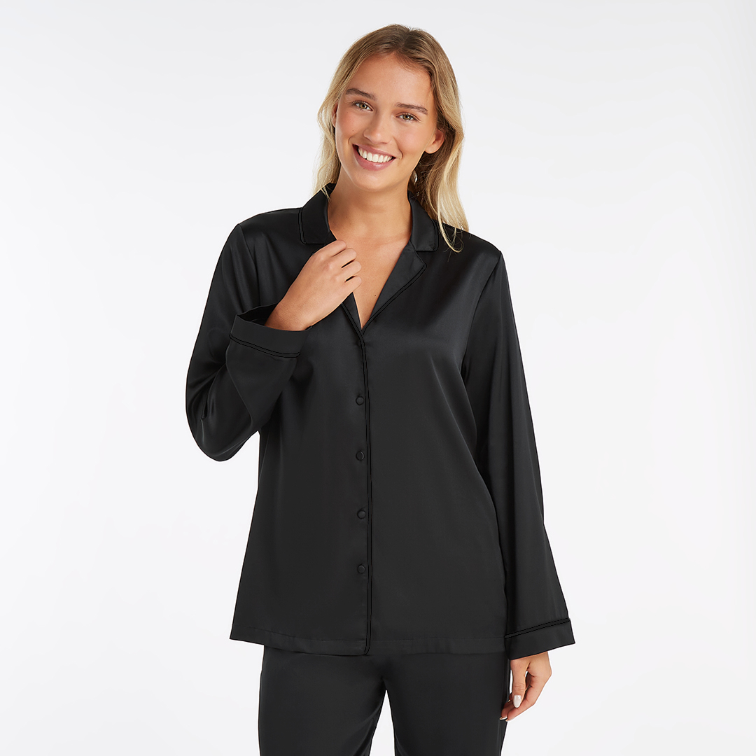 Long Premium Silk PJ Top