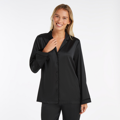 Long Premium Silk PJ Top