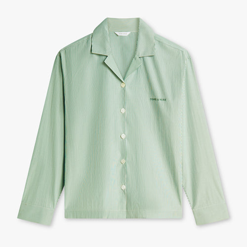 Long Premium Striped PJ Top