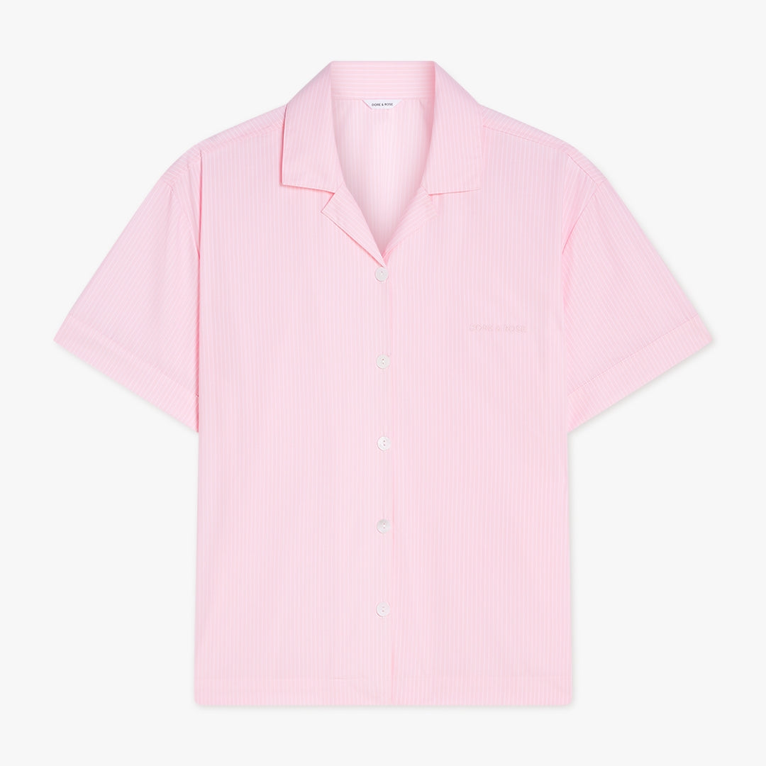 Short Premium Striped PJ Top